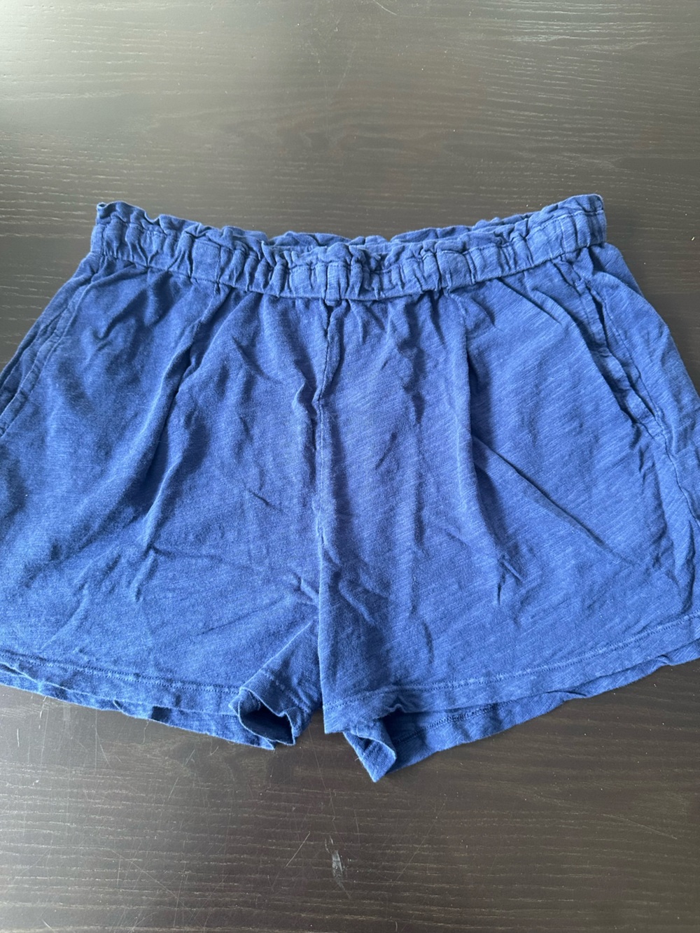 bobi Royal Blue Elastic Shorts w Pockets